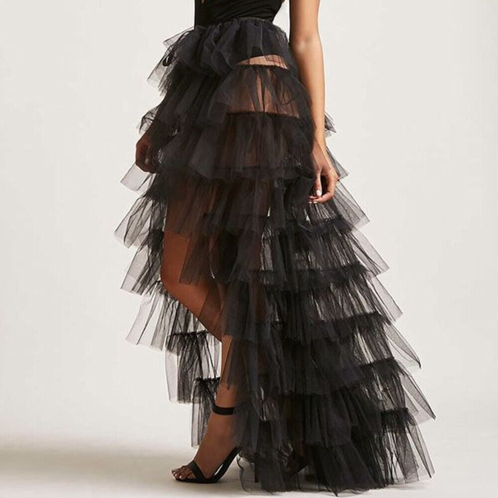 Sheer Mesh Tulle Tutu Pleated Maxi Dress - Perfect for Parties and Beach Cover-ups!