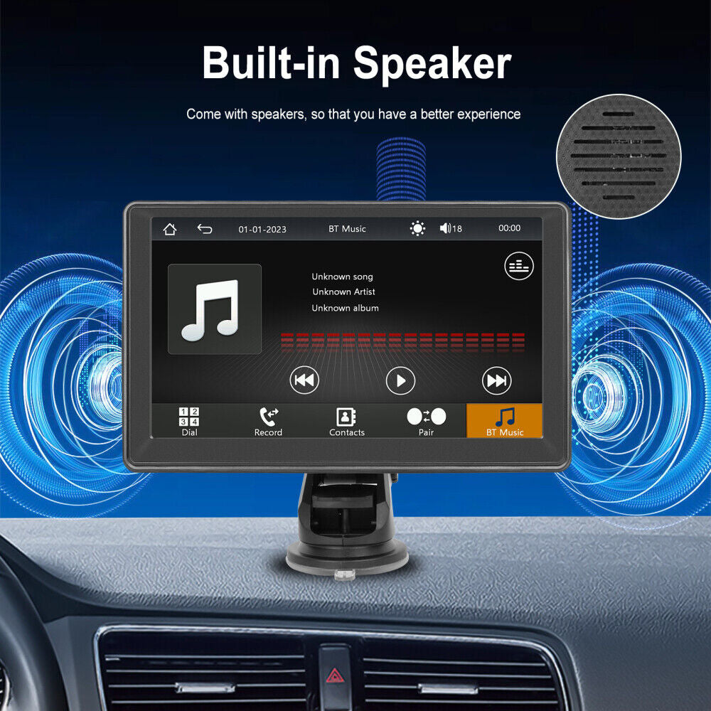 "7" Wireless Apple Carplay Android Auto GPS Car Stereo"