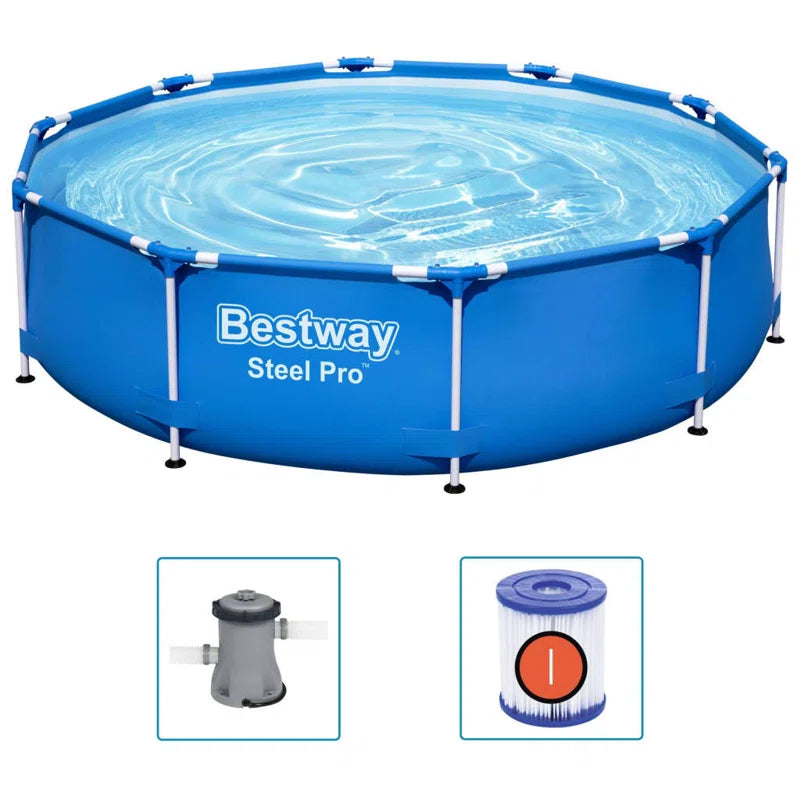 "Bestway Steel Pro Swimming Pool - 305x76 cm - Premium Quality for Summer Fun!"