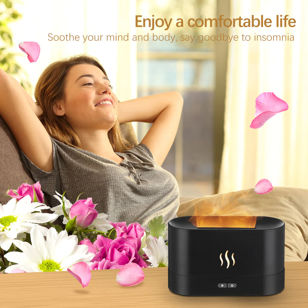 Flame Fire Aromatherapy Humidifier: Tranquilize Your Home with Aromatic Essences