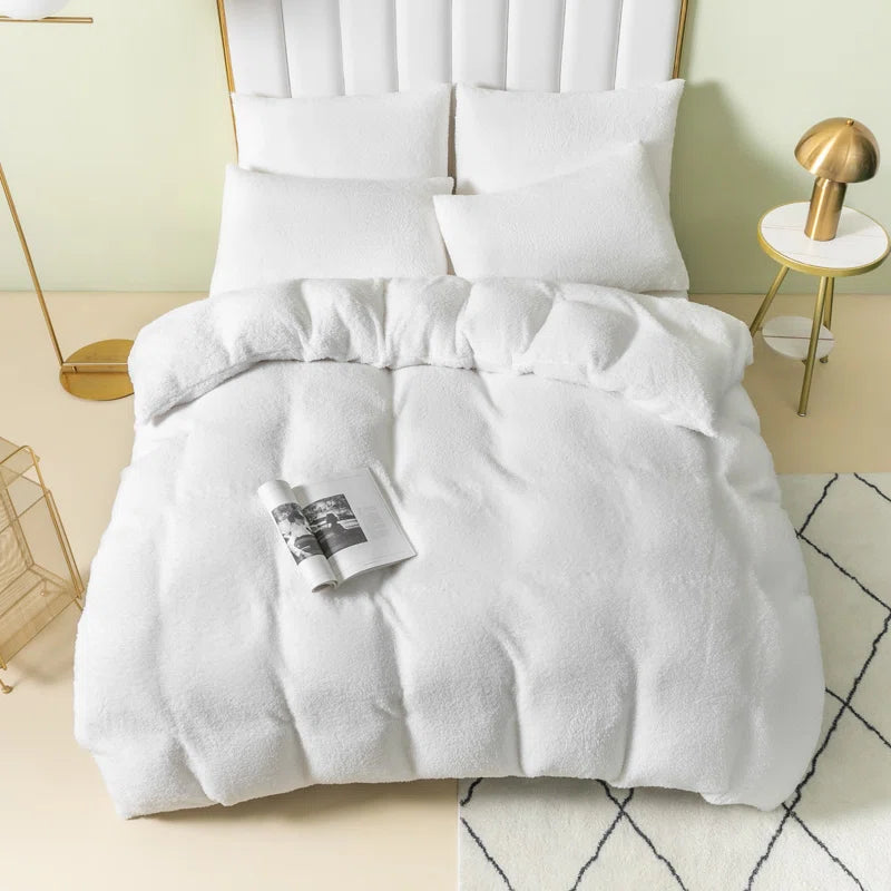 Cozy Teddy Fleece Duvet Cover Set