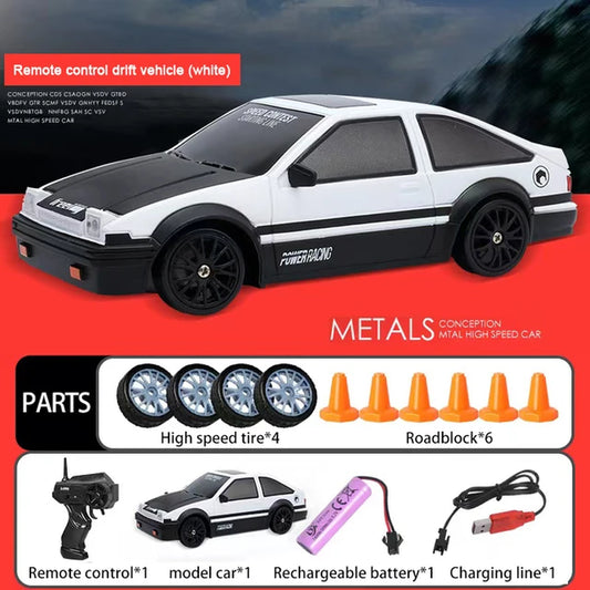 2.4G Drift Rc Cars 4WD RC Drift Car Toy Remote Control GTR Model AE86 Vehicle Car RC Racing Car Toys for Boys Children'S Gift