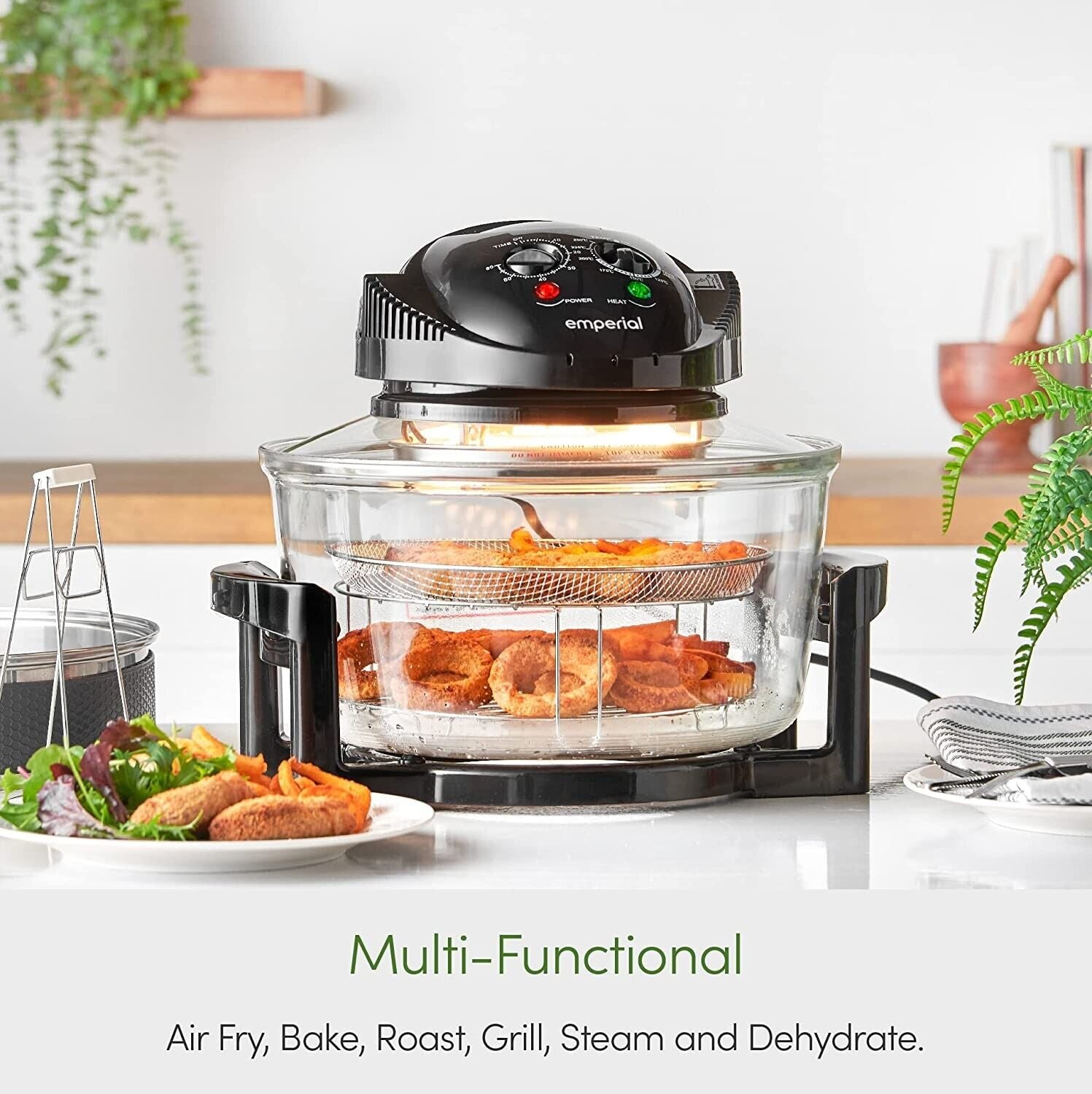 "Emperial 17L Halogen Convection Oven Cooker Air Fryer - Black"