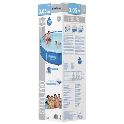 "Bestway Steel Pro Swimming Pool - 305x76 cm - Premium Quality for Summer Fun!"