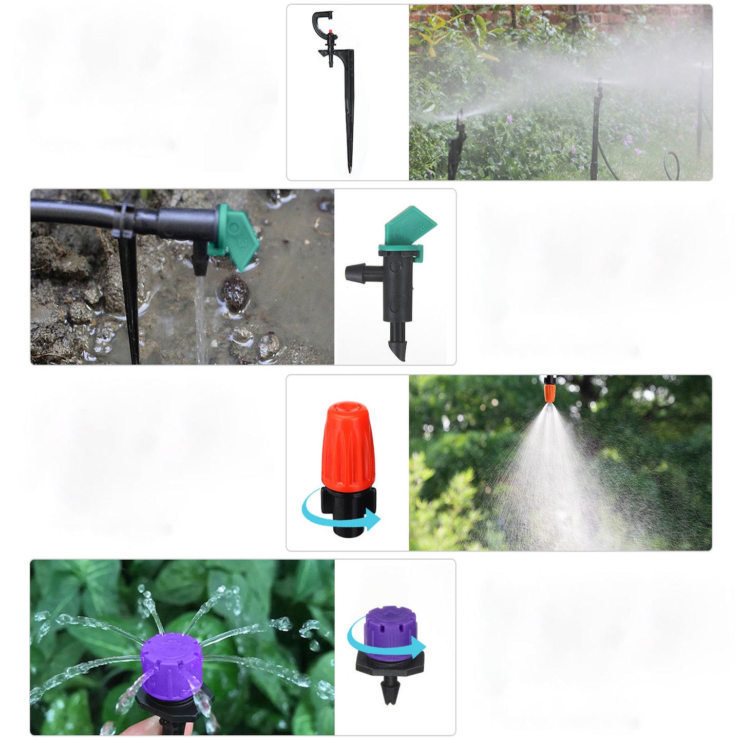 "DIY Micro Drip Irrigation System - Complete Garden Watering Kit with Automatic Sprinkler"