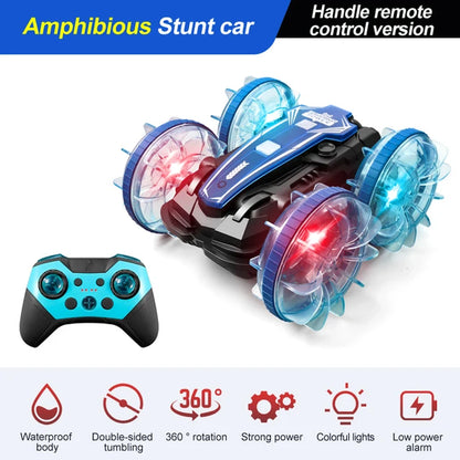 Amphibious RC Car Remote Control Stunt Car Vehicle Double-Sided Flip Driving Drift Rc Cars Outdoor Toys for Boys Children'S Gift