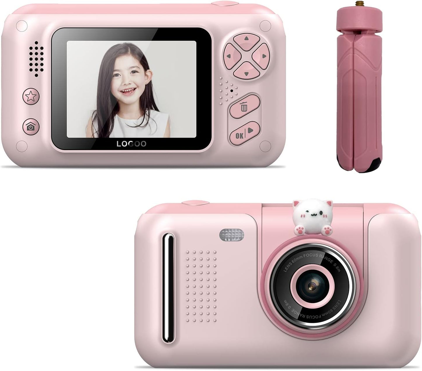 "FunSnap Kids Selfie Camera Bundle: 20MP Photo, 1080P HD Video, Selfie Stick & 32GB SD Card - Ideal for 3-12 Year Old Girls and Boys"