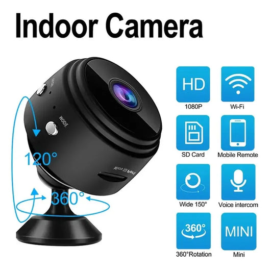 "Smart Home Mini Camera Recorder with Wifi and Voice Control"