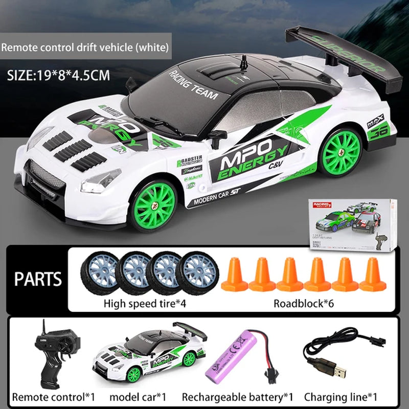 2.4G Drift Rc Cars 4WD RC Drift Car Toy Remote Control GTR Model AE86 Vehicle Car RC Racing Car Toys for Boys Children'S Gift