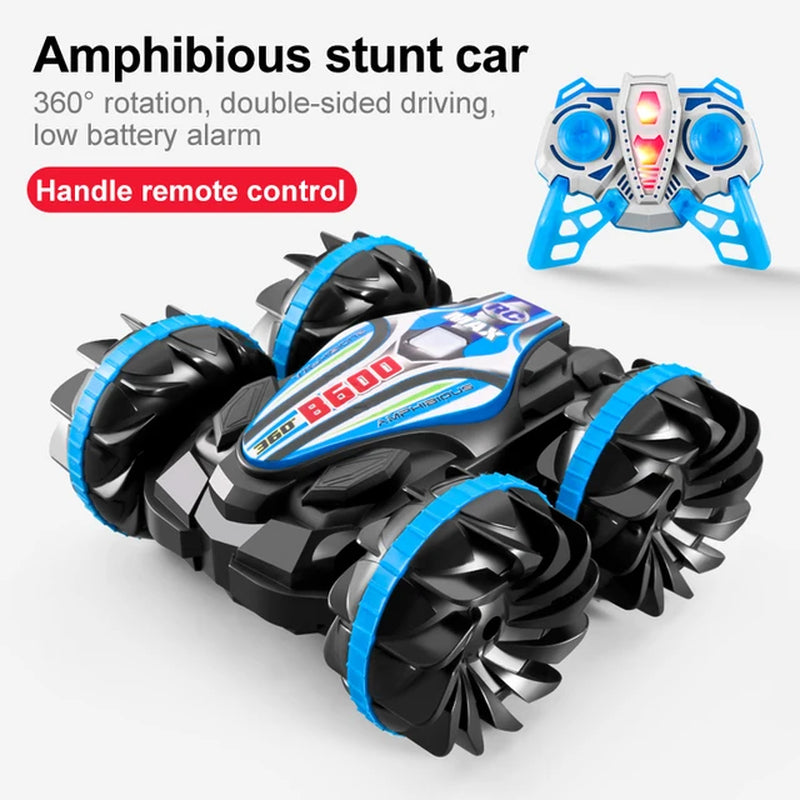 Amphibious RC Car Remote Control Stunt Car Vehicle Double-Sided Flip Driving Drift Rc Cars Outdoor Toys for Boys Children'S Gift