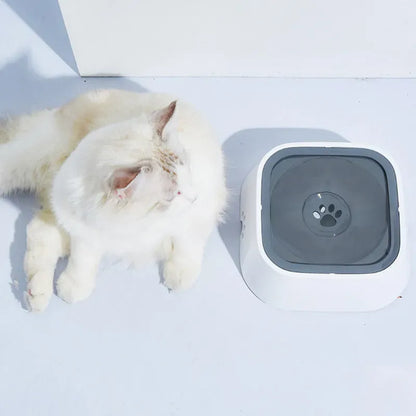 "Magical Floating Dog Bowl: Because Wet Mouths Are So Last Season! Cat-Proof, Slow-Flow, Anti-Overflow, and Holds Enough Water to Bathe a Poodle!"