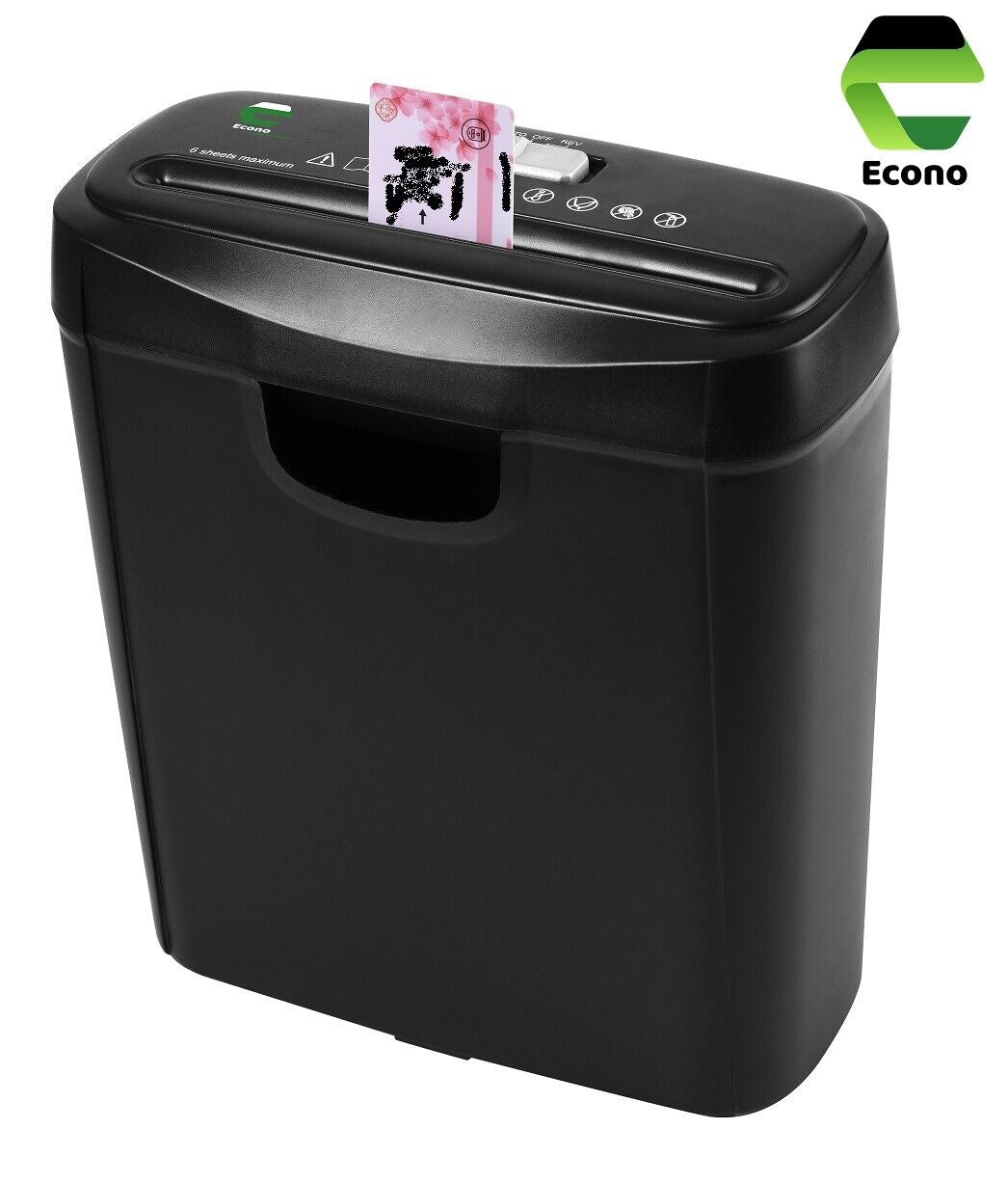 "Compact Home Office Paper Shredder - Shreds 6 Sheets at a Time, 10L Capacity"