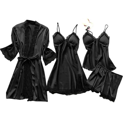 Luxurious Silk Lace Nightwear Set for Women