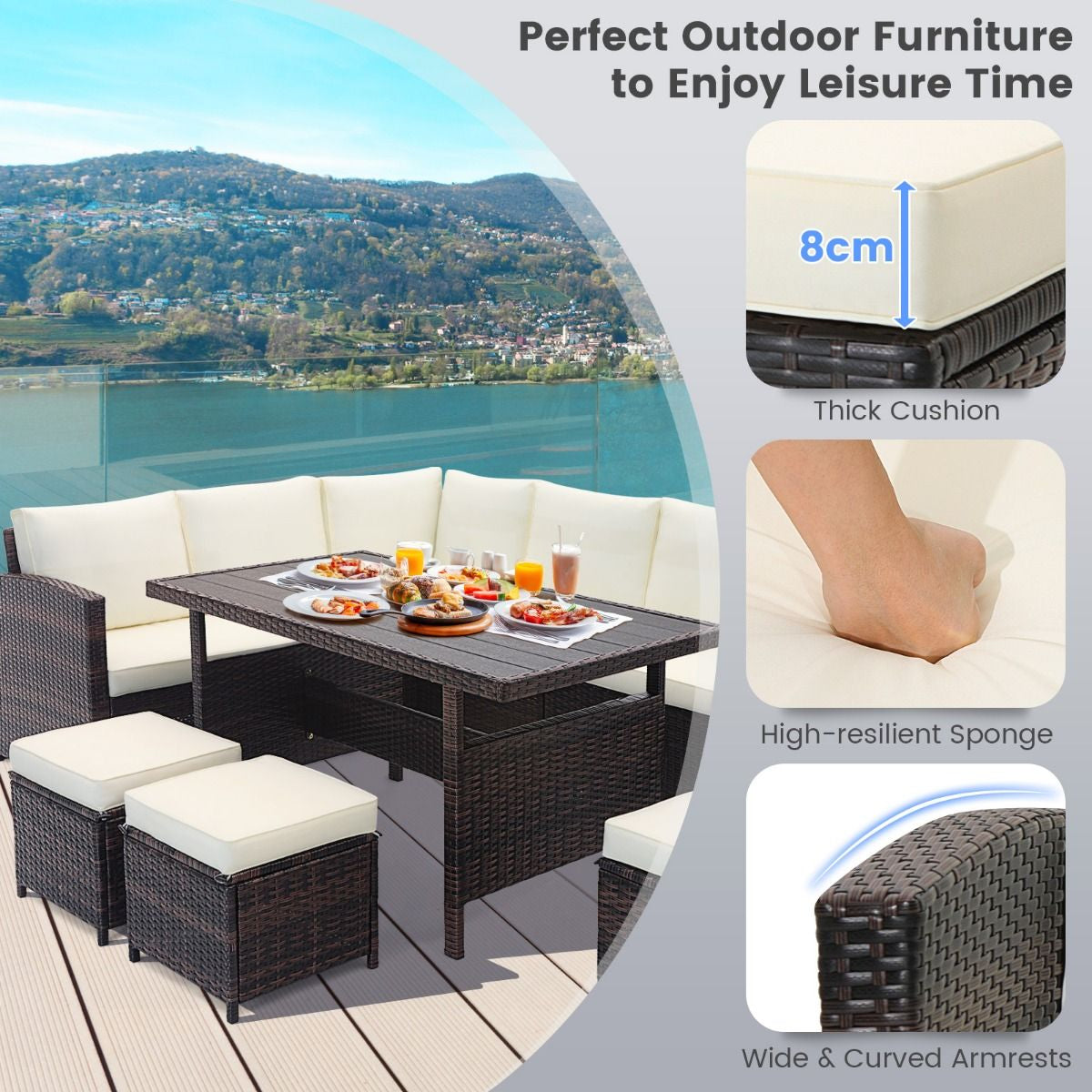 "7-Piece Wicker Patio Furniture Set for Ultimate Outdoor Relaxation"