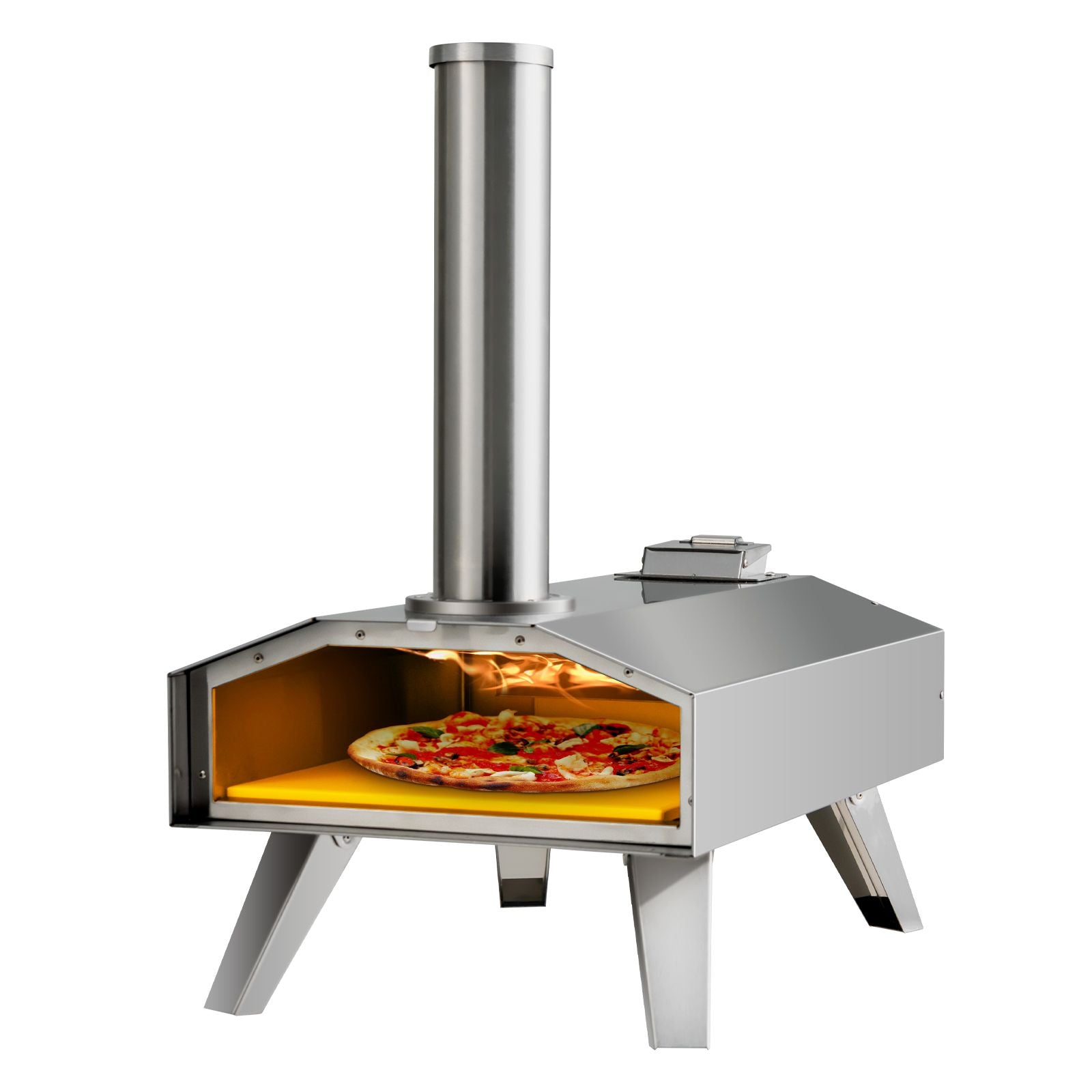 "Portable Stainless Steel Pizza Oven: Perfect for Outdoor Adventures!"