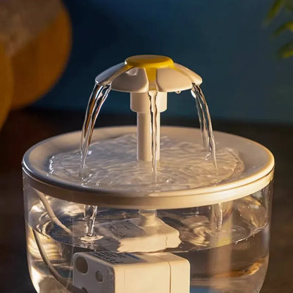 "Magical Cat Fountain: The Silent Waterfall for Furry Friends!"