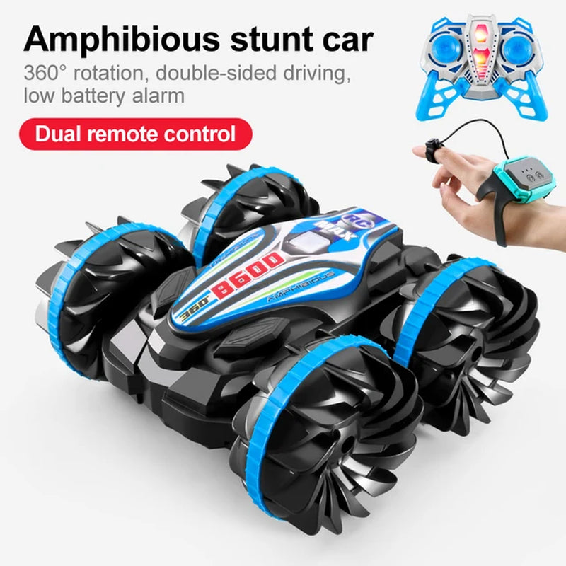 Amphibious RC Car Remote Control Stunt Car Vehicle Double-Sided Flip Driving Drift Rc Cars Outdoor Toys for Boys Children'S Gift