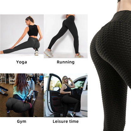 Bubble Textured Butt Lifting Yoga Pants - TikTok Trending Black Leggings