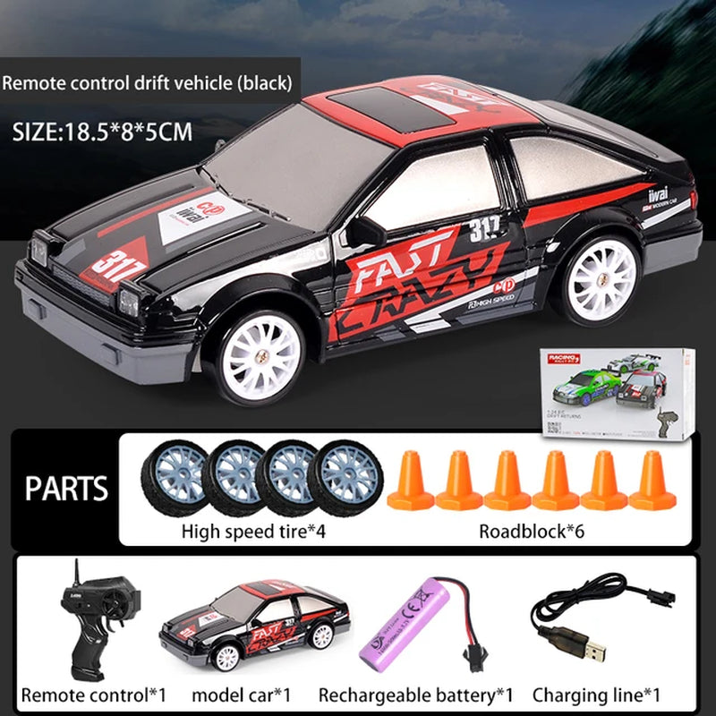 2.4G Drift Rc Cars 4WD RC Drift Car Toy Remote Control GTR Model AE86 Vehicle Car RC Racing Car Toys for Boys Children'S Gift