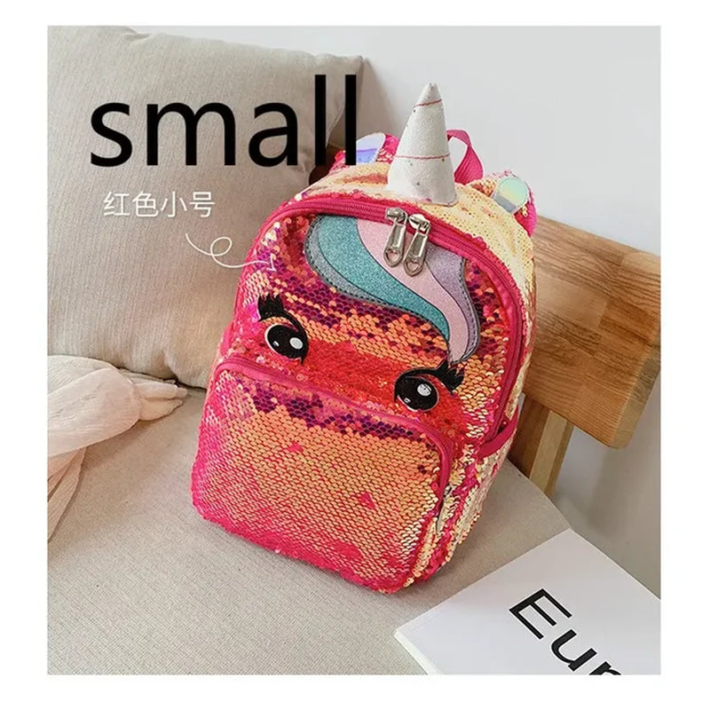 Unicorn Sequins Children'S Backpack Kids School Bags for Teenage Girls Backpack Cartoon Cute Backpacks Large Mochila Infantil