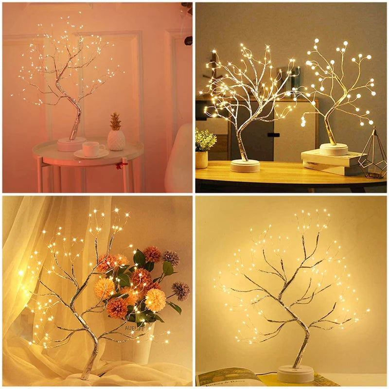 "Mini Christmas Tree Fairy Lights - Perfect Holiday Home Decor for Kids Bedrooms"