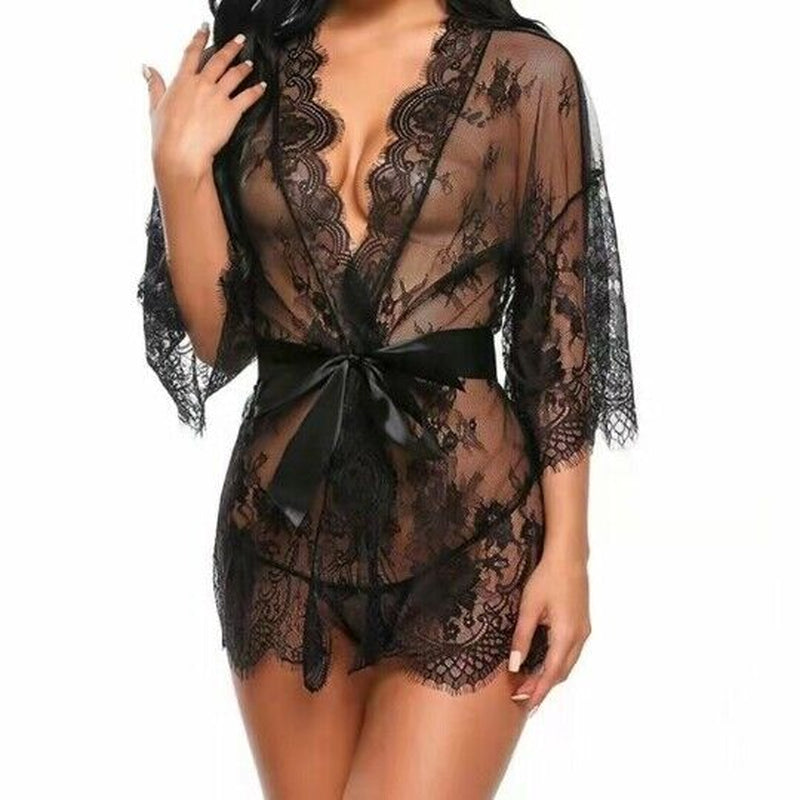 "Lace Nightdress: Women's Sexy Lingerie Sleepwear"