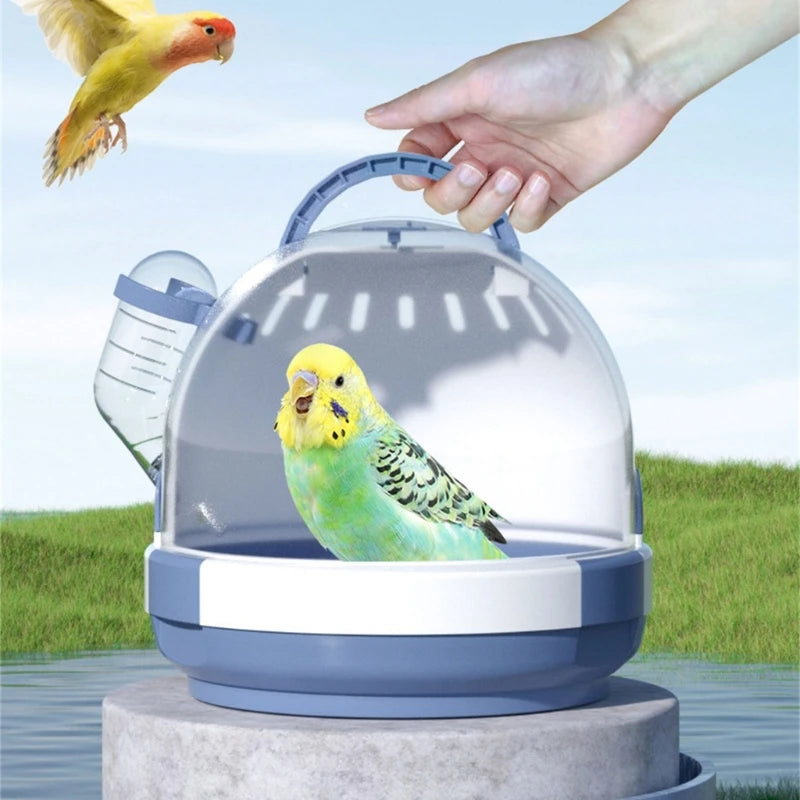 "See-Through Birdy Jetpack: The Ultimate Parrot Purse for Fancy Flyers!"