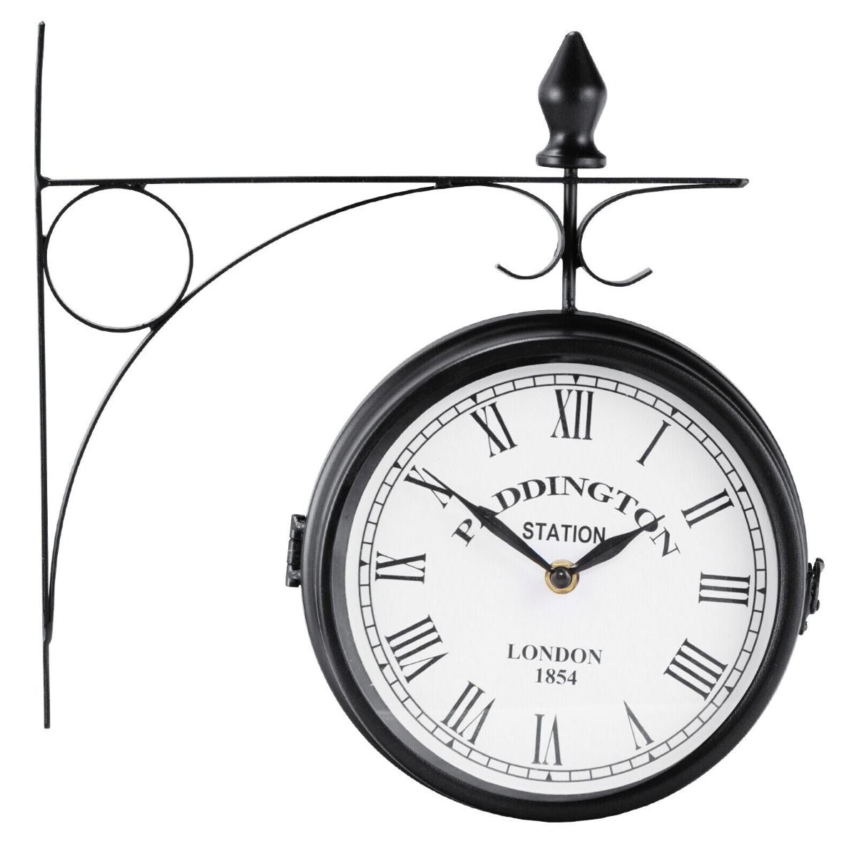 "Rustic Double-Sided Wall Clock - Perfect for Indoor and Outdoor Décor"