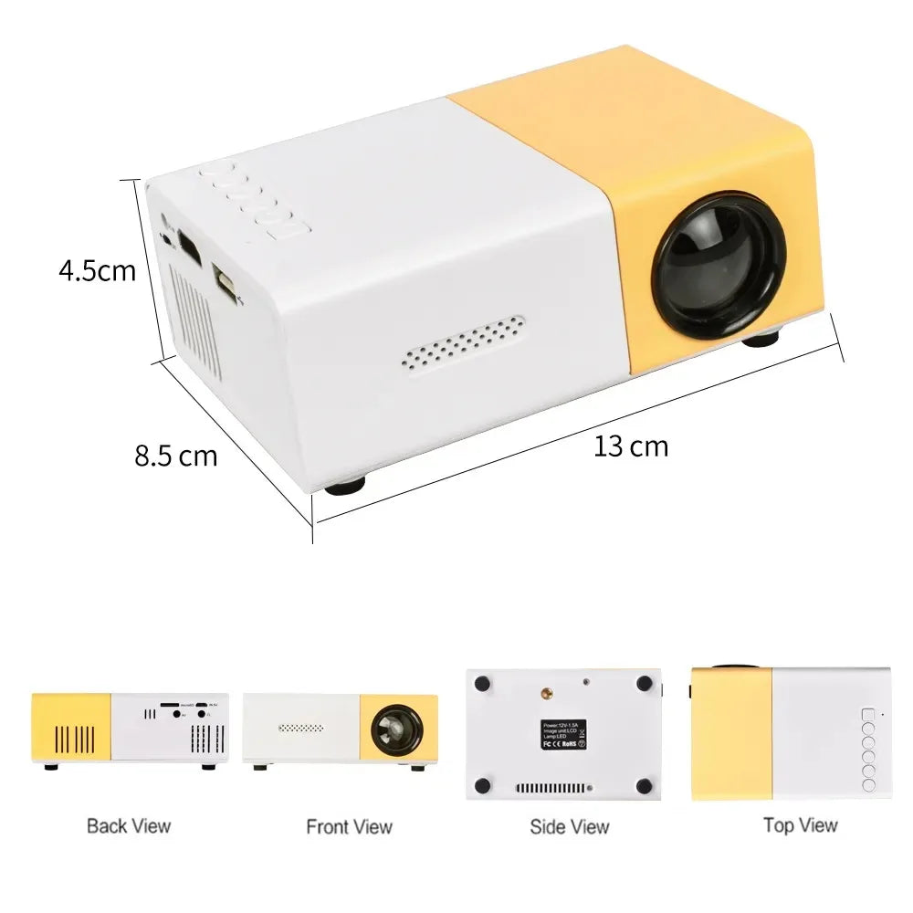 Mini Projector  Pro Home Theatre Projector LED Supported 