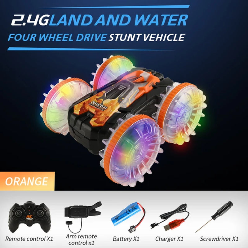 Amphibious RC Car Remote Control Stunt Car Vehicle Double-Sided Flip Driving Drift Rc Cars Outdoor Toys for Boys Children'S Gift