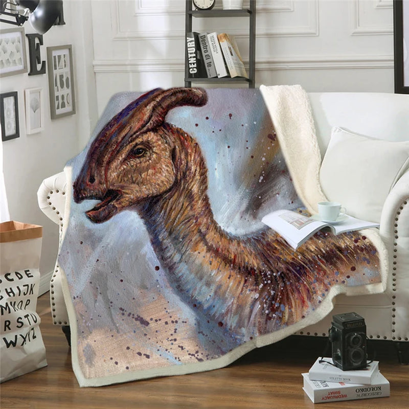 Cartoon Dinosaur Blankets Throw Nap Blankets Bedding Sheet Sofa Cover 150X200Cm for Couch Travel Home on Car Crib Plane Cobertor